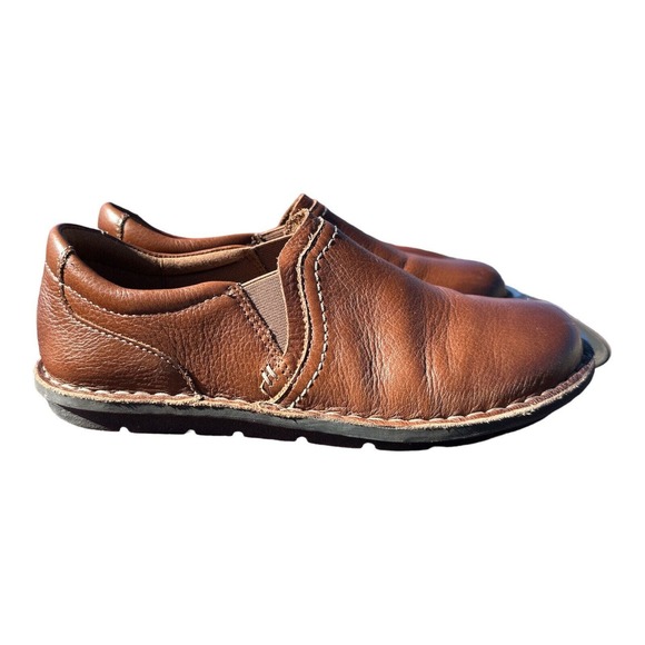 Clarks Janice‎ Barrie Women’s 7 M Brown Leather Soft Cushion Slip On - Picture 2 of 7